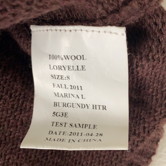 Theory Burgundy Wool Sweater - Picture 4 of 4